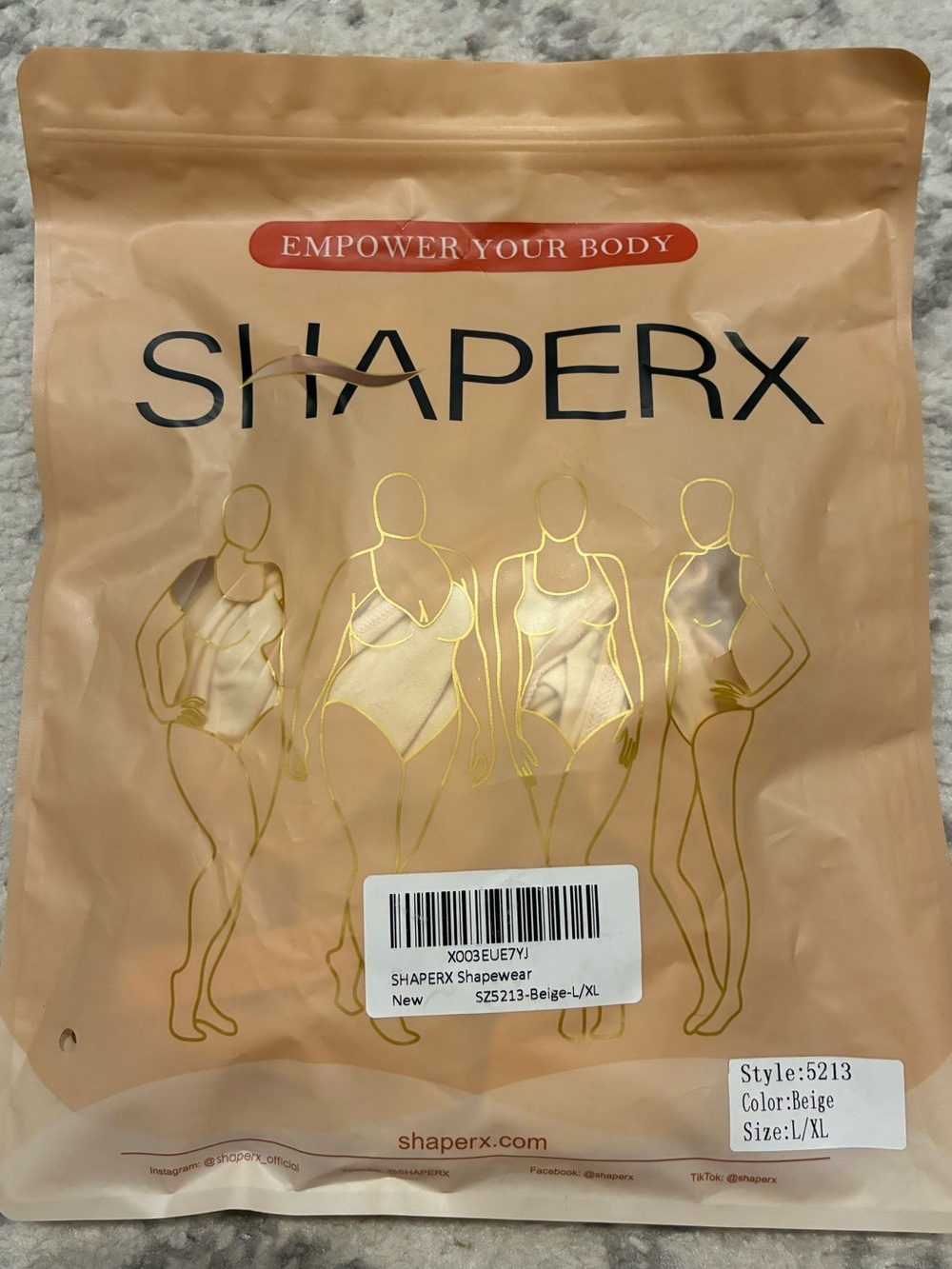 Beige Shaperx Shapewear